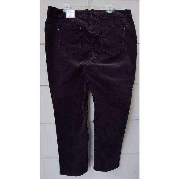 chico's Corduroy Slim Leg Black Casual Pants Size 3.5 = XL Size 18 Cotton $89 - Picture 2 of 9